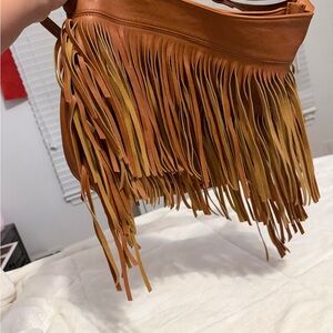 Urban Originals Tan Fringe Shoulder Bags